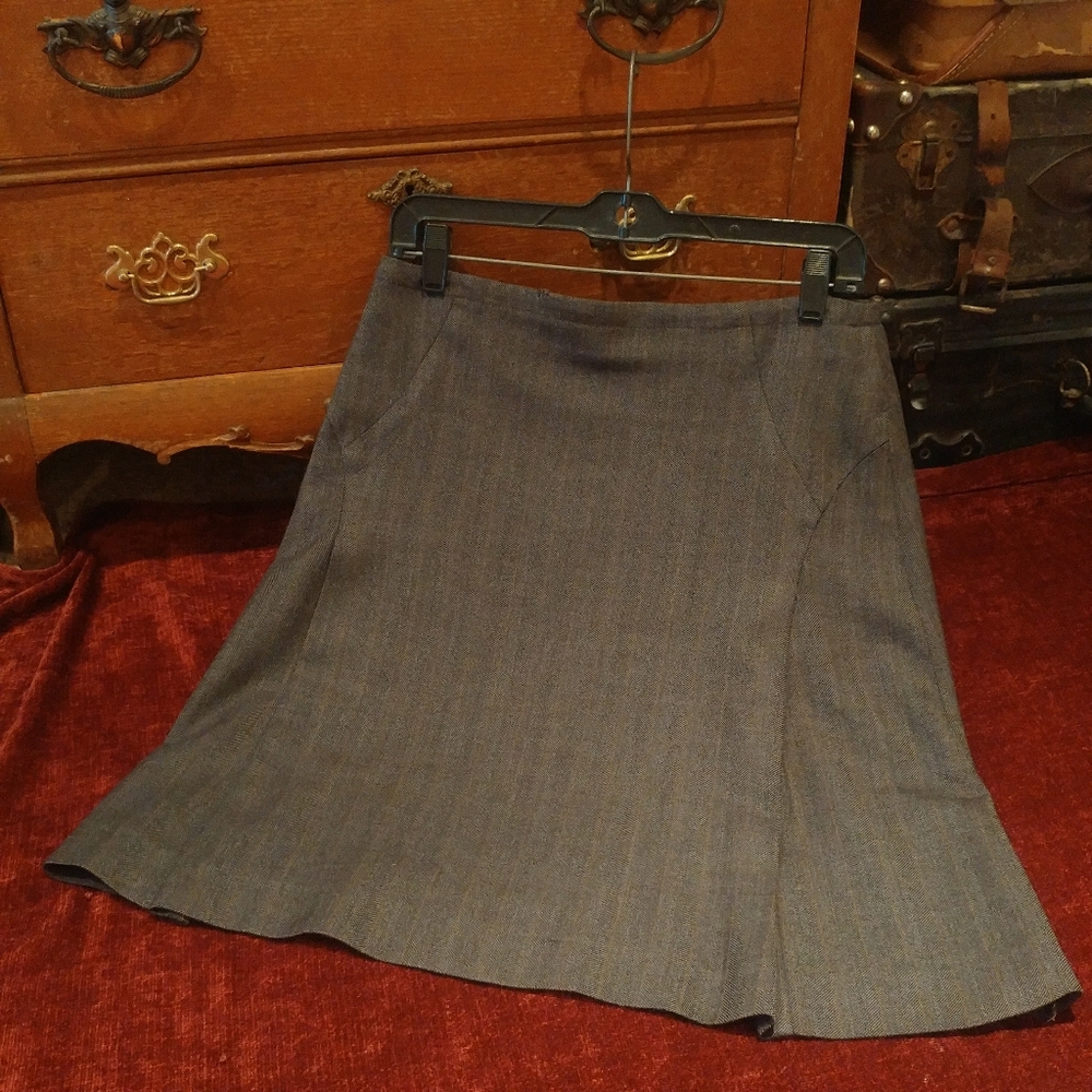 💜Ann Taylor wool grey mini skirt